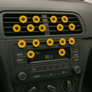 3lü Mini Ay Çiçeği Araba Klima Süsü Klips Süslemeleri Araç İçi Araç Aksesuar